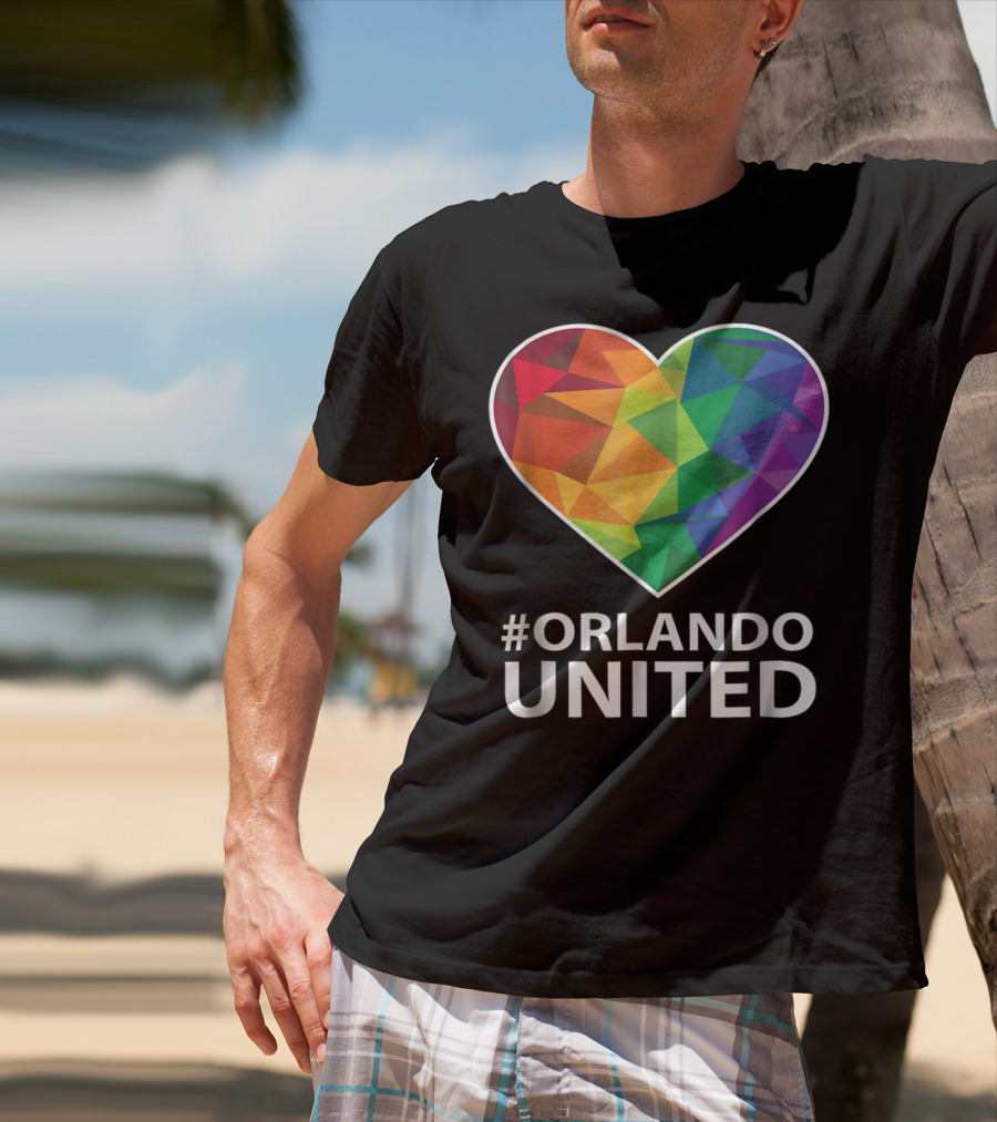 Orlando United Be Strong Multicolored Heart T-Shirt