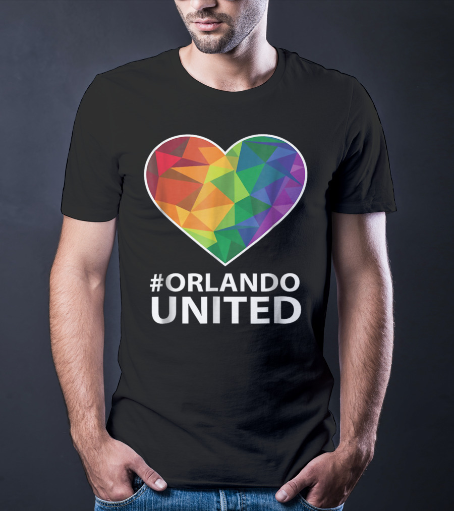 Orlando United Be Strong Multicolored Heart T-Shirt