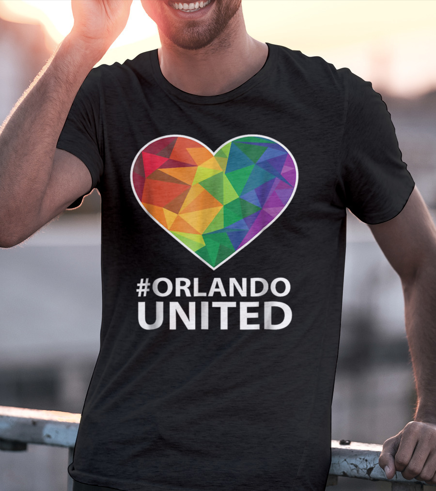 Orlando United Be Strong Multicolored Heart T-Shirt