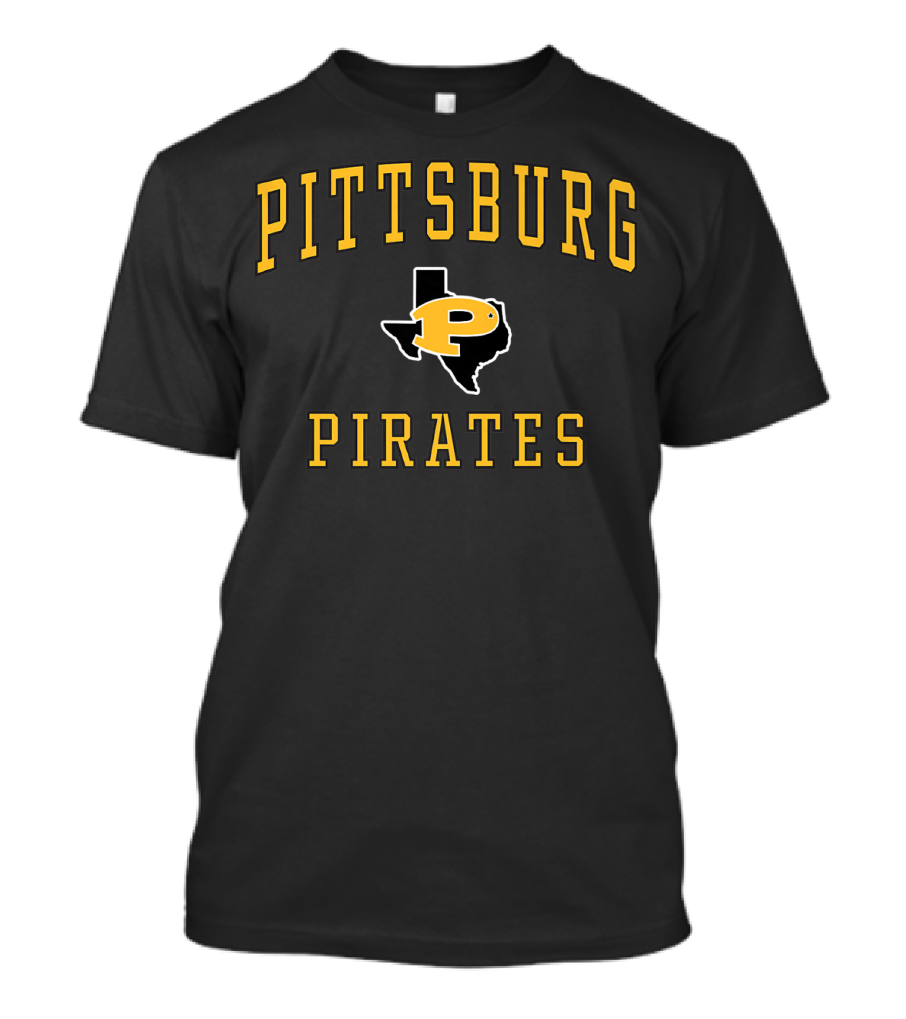 Pittsburg Pirates Texas State Emblem High School Spirit T-Shirt