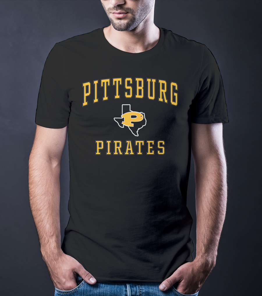 Pittsburg Pirates Texas State Emblem High School Spirit T-Shirt