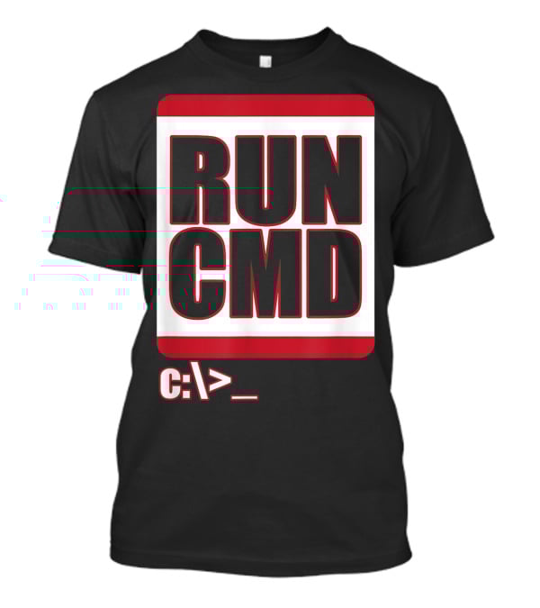 RUN CMD C:\> Funny Computer Science Nerd Coder T-Shirt