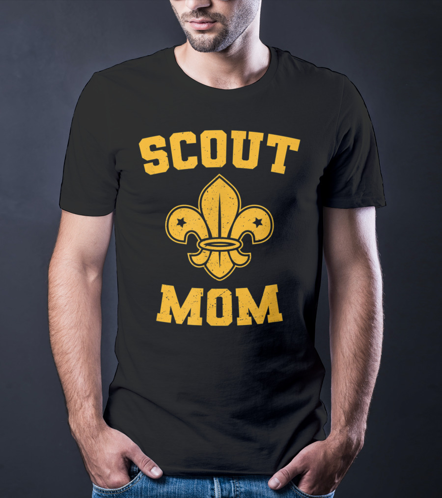 Scout Mom Scout Scouting Member Supporter Fleur-de-Lis T-Shirt