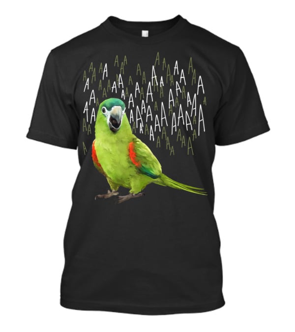 Screaming Hahn's Macaw AAAA Repeated Green And Red Parrot T-Shirt