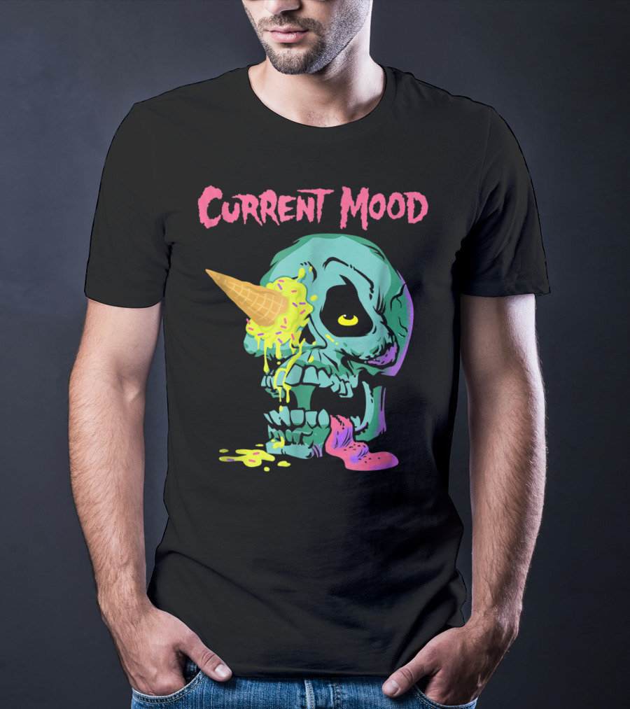 Current Mood Ice Cream Skull T-Shirt