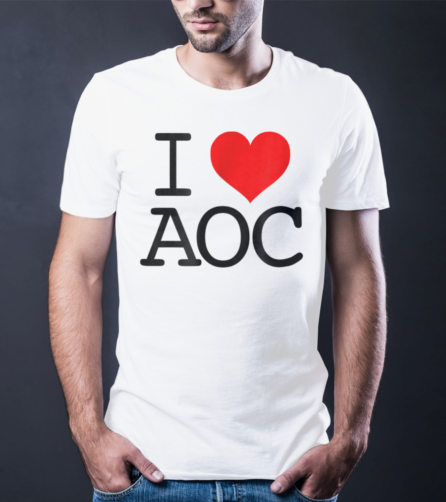 I Heart AOC Alexandria Ocasio Cortez Fan Love T-Shirt