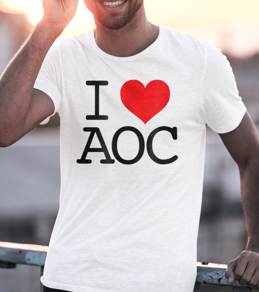 I Heart AOC Alexandria Ocasio Cortez Fan Love T-Shirt