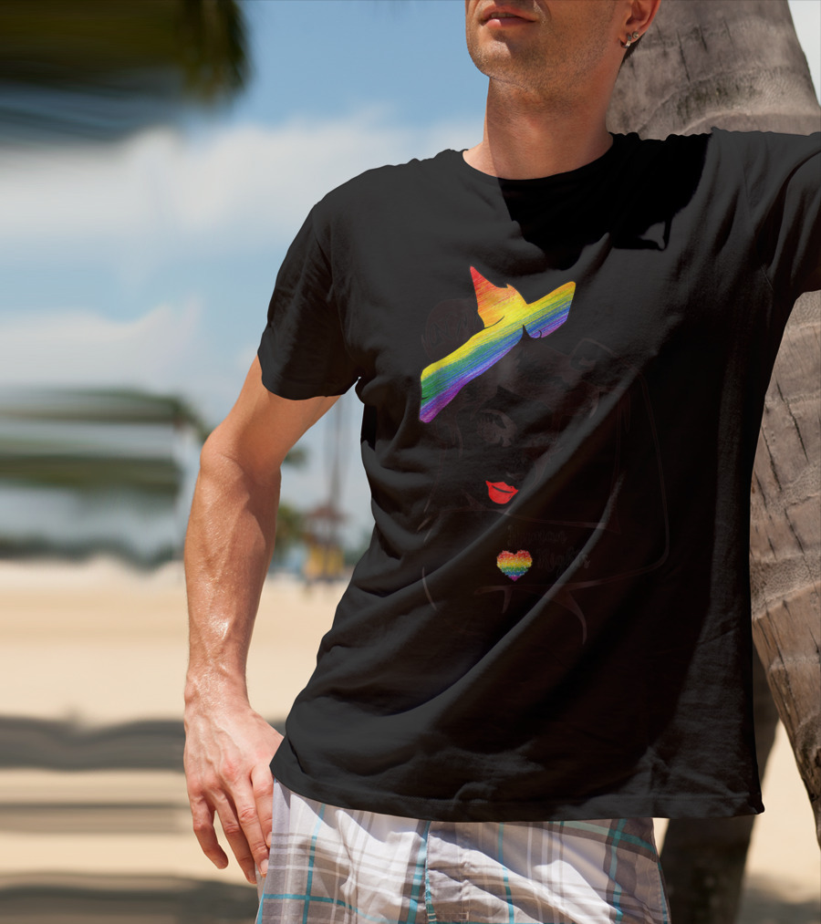 Lady Human Rights Rainbow Pride Iconic Empowerment T-Shirt