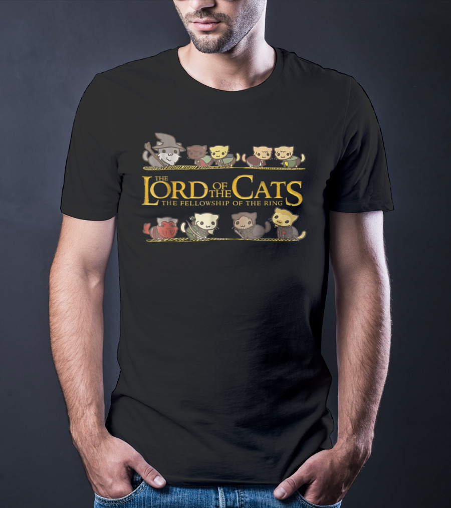 The Lord Of The Cats The Fellowship Of The Ring Cat Rings Lover T-Shirt