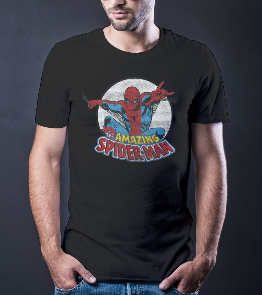 Marvel The Amazing Spider Man Vintage Circle T-Shirt