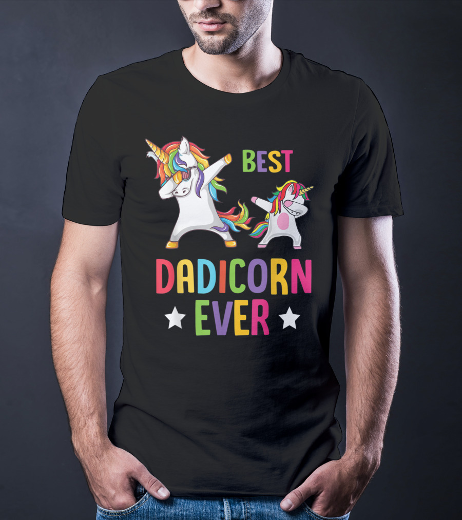 Best Dadicorn Ever Dabbing Unicorn Dad Father T-Shirt