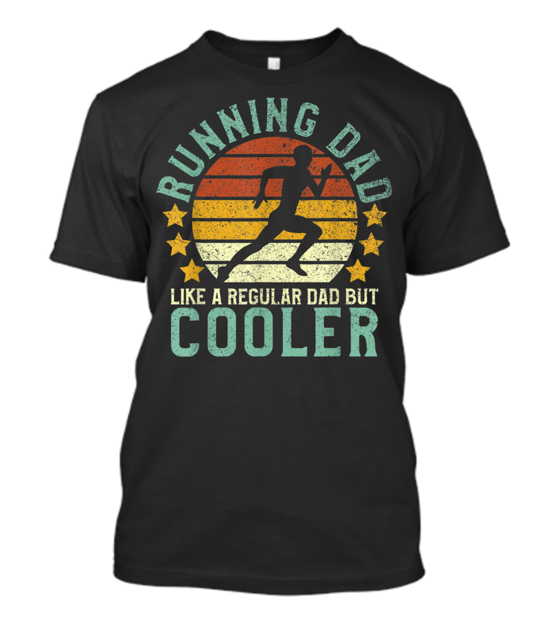 Running Dad Like A Regular Dad But Cooler Marathon Runner Father's Day T-Shirt