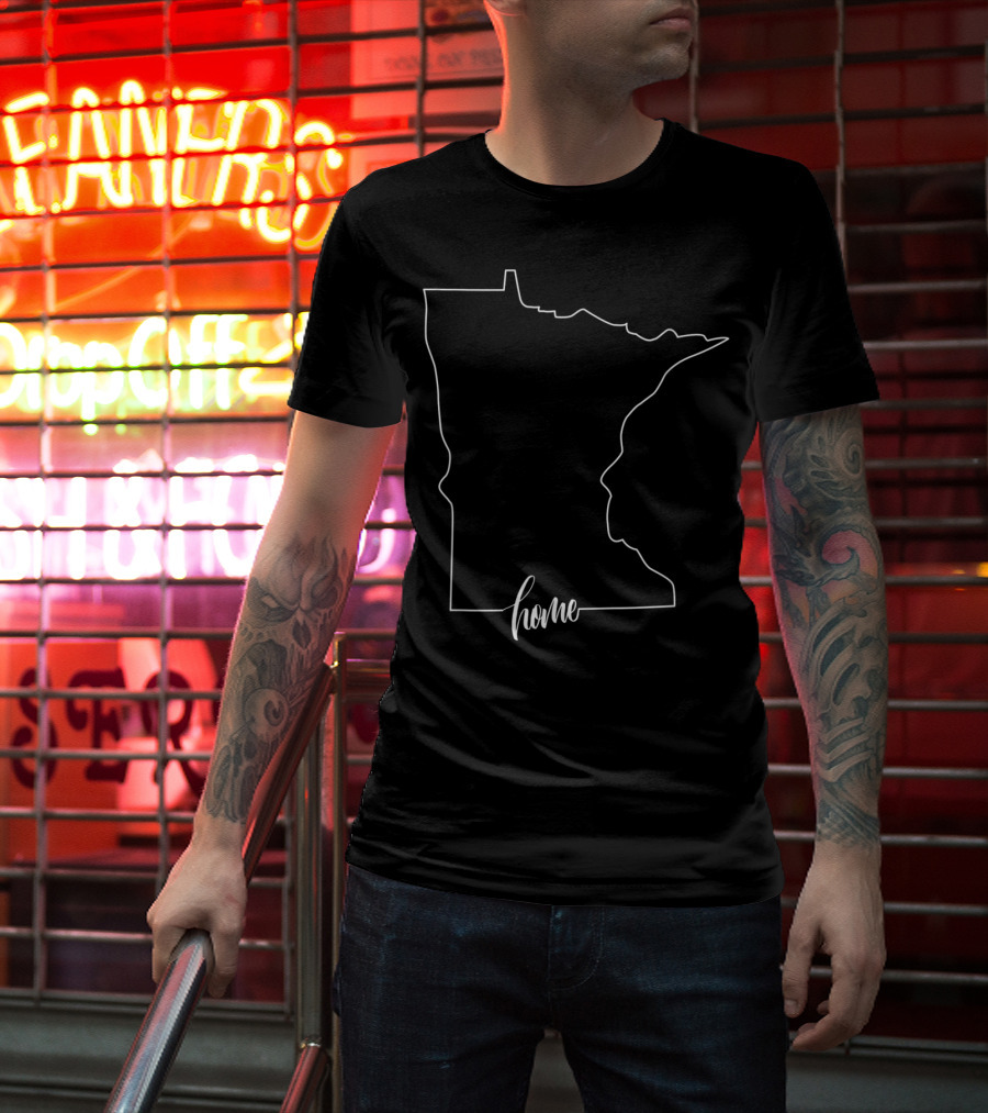 Minnesota State Outline Home Native T-Shirt