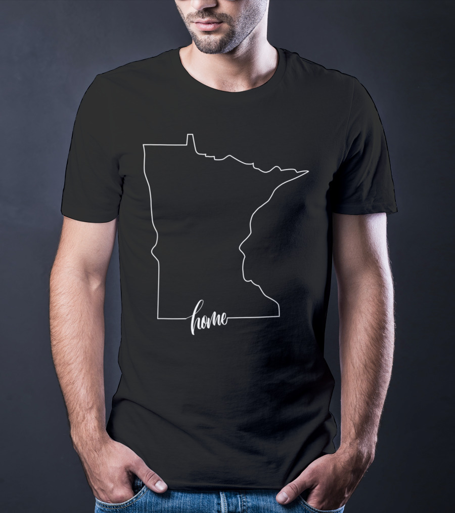 Minnesota State Outline Home Native T-Shirt