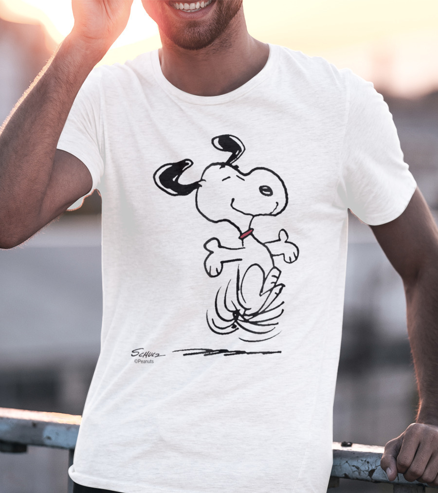 Snoopy Dancing Dog Peanuts Classic By Schulz T-Shirt