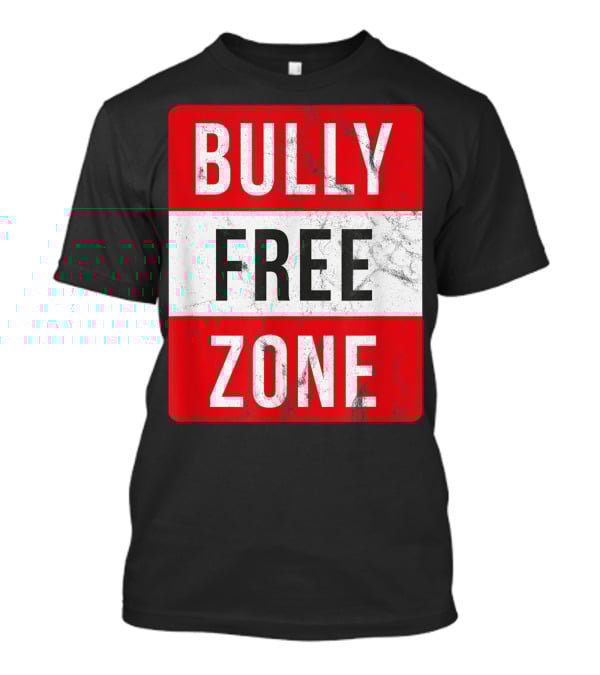 Bully Free Zone Red Anti Bullying Awareness T-Shirt