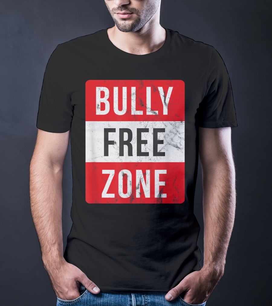 Bully Free Zone Red Anti Bullying Awareness T-Shirt