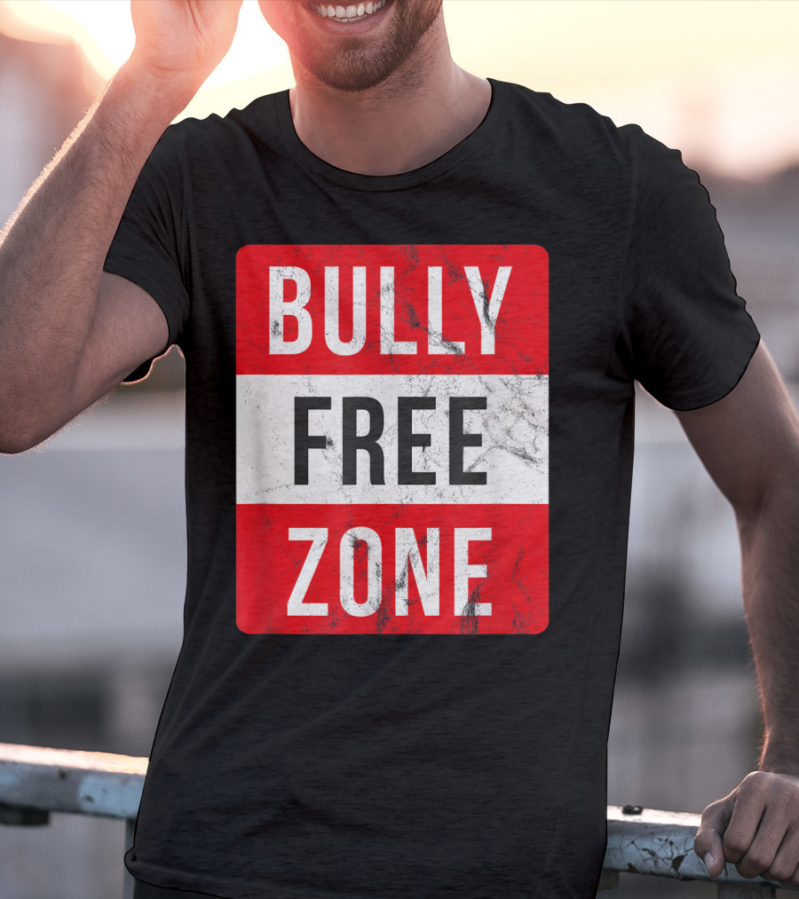 Bully Free Zone Red Anti Bullying Awareness T-Shirt
