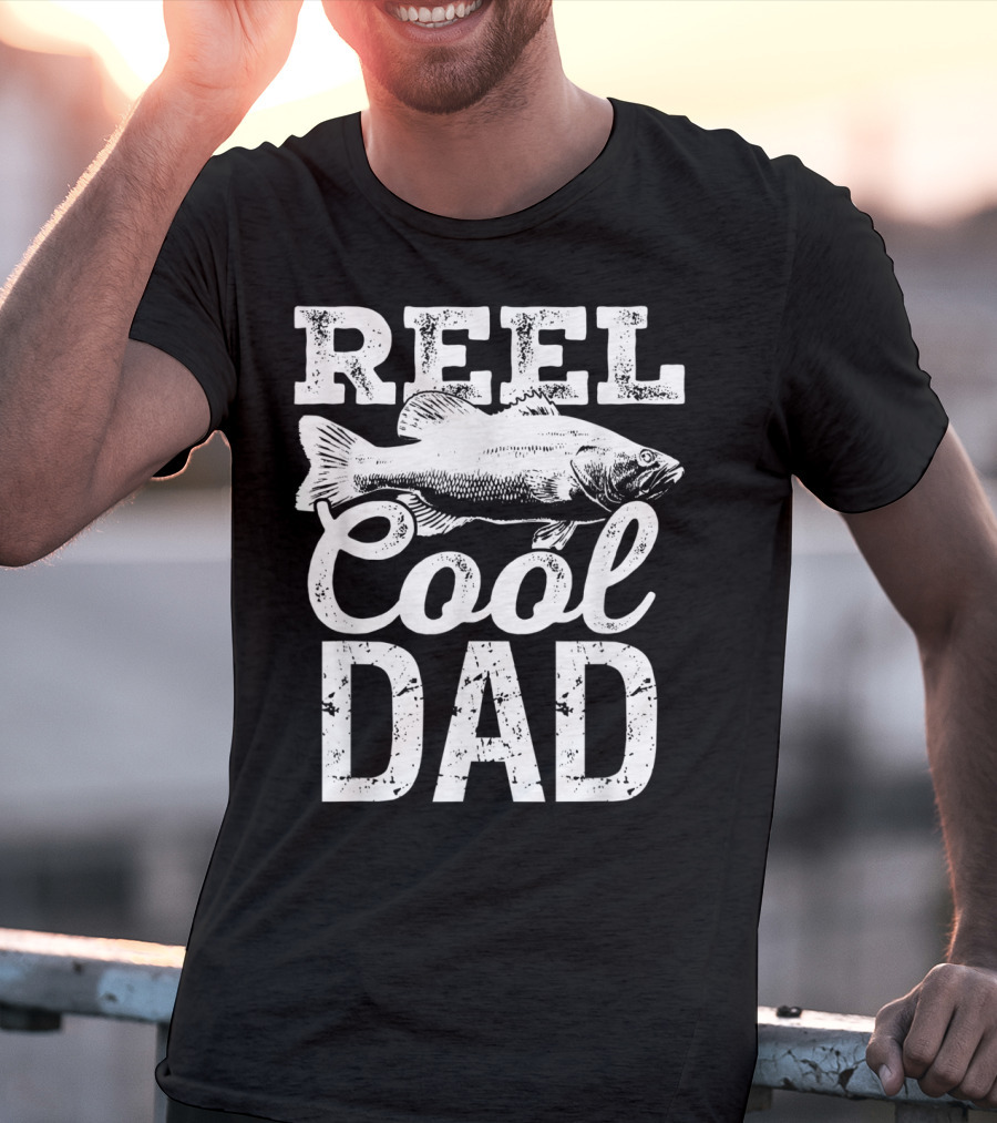 Reel Cool Dad Fishing Outdoor Angler Fish T-Shirt