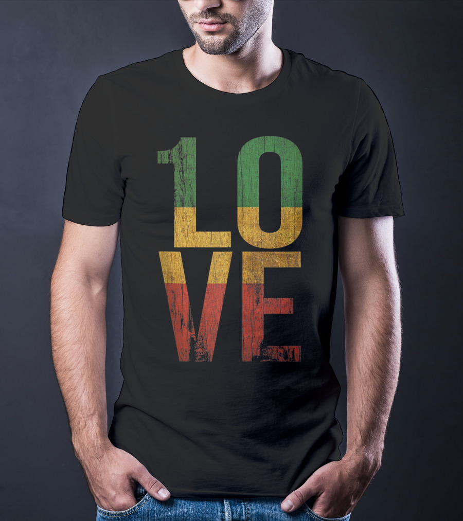Roots Rock Reggae 1 Love Rasta Colors T-Shirt