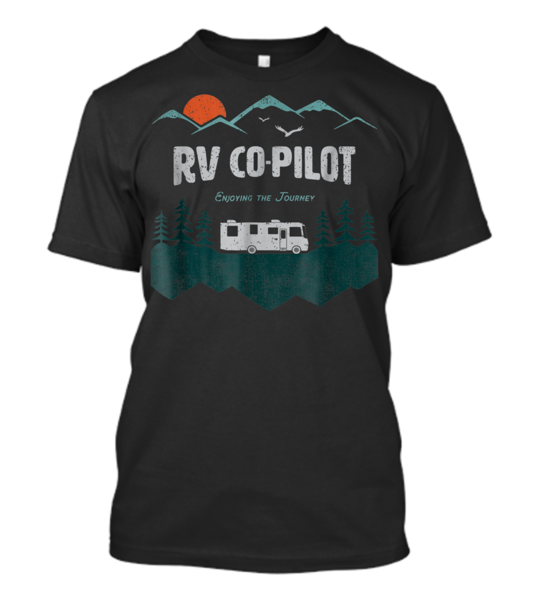 RV Co Pilot Enjoying The Journey Camping Motorhome Travel Vacation T-Shirt