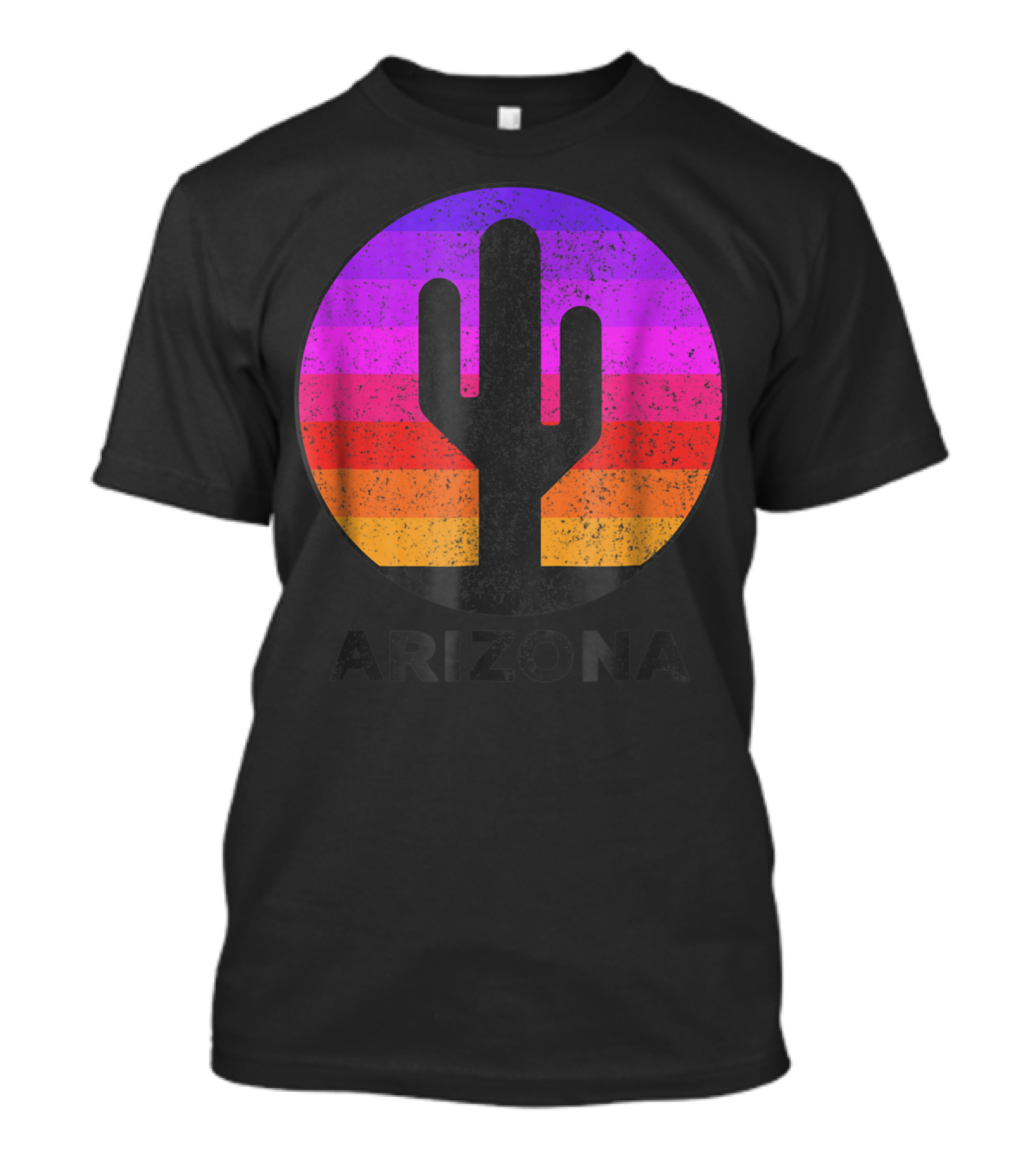 Arizona Saguaro Cactus Vintage Sunset T-Shirt