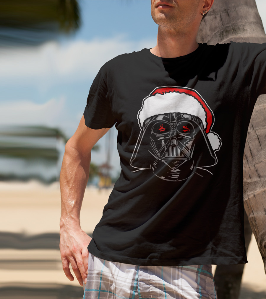 Darth Vader Santa Christmas Star Wars Sketch T-Shirt