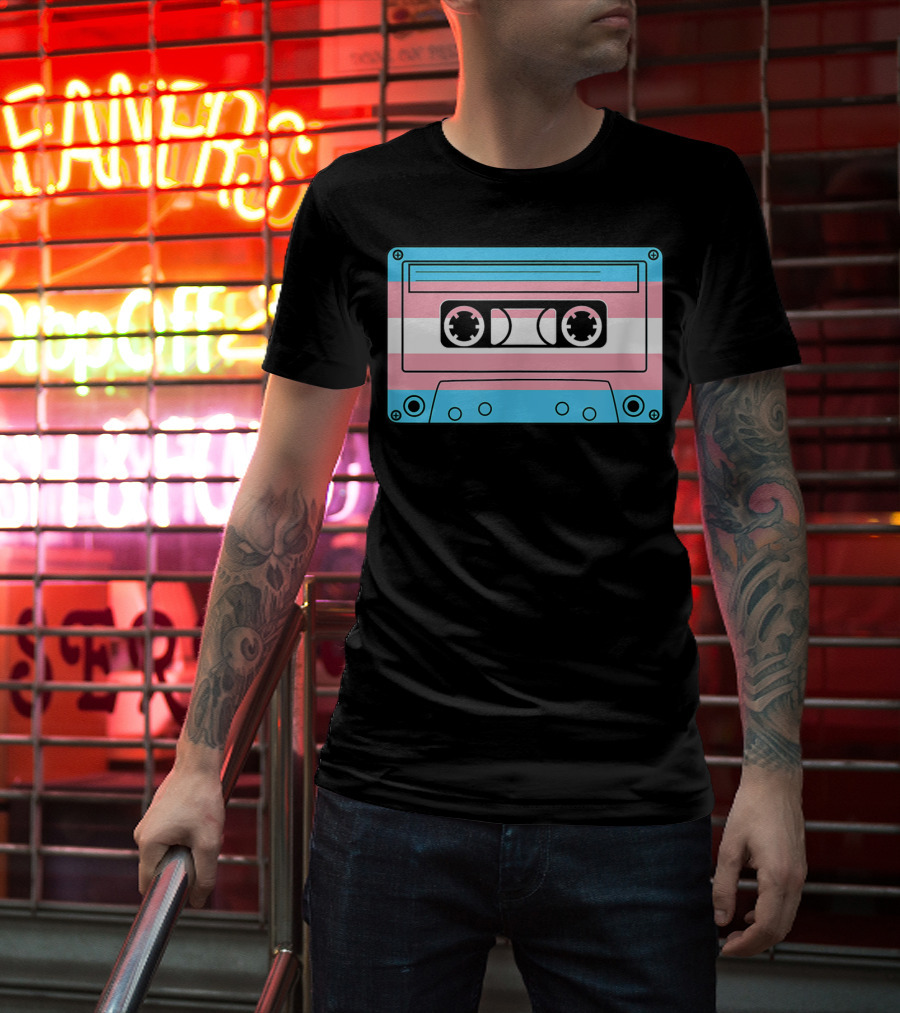 Transgender Pride Month Trans Flag Cassette Tape T-Shirt