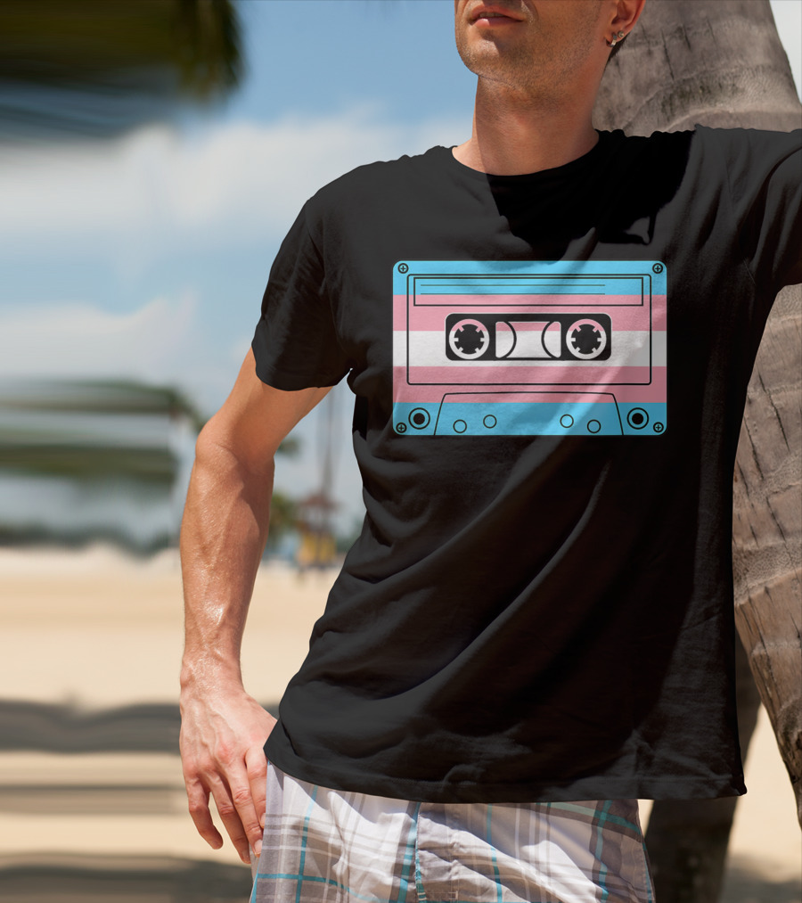 Transgender Pride Month Trans Flag Cassette Tape T-Shirt