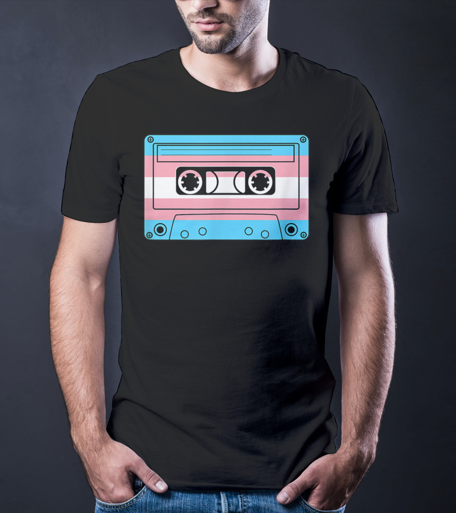Transgender Pride Month Trans Flag Cassette Tape T-Shirt