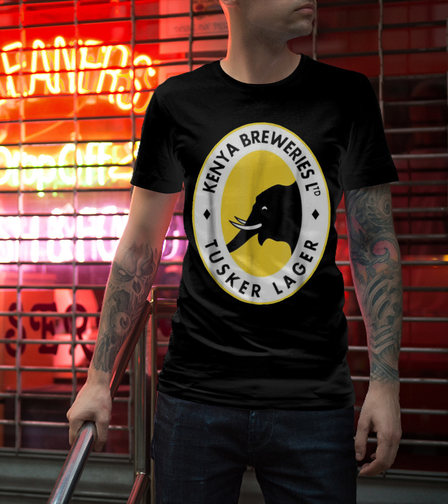 Kenya Breweries Ltd Tusker Lager African Elephant Icon T-Shirt