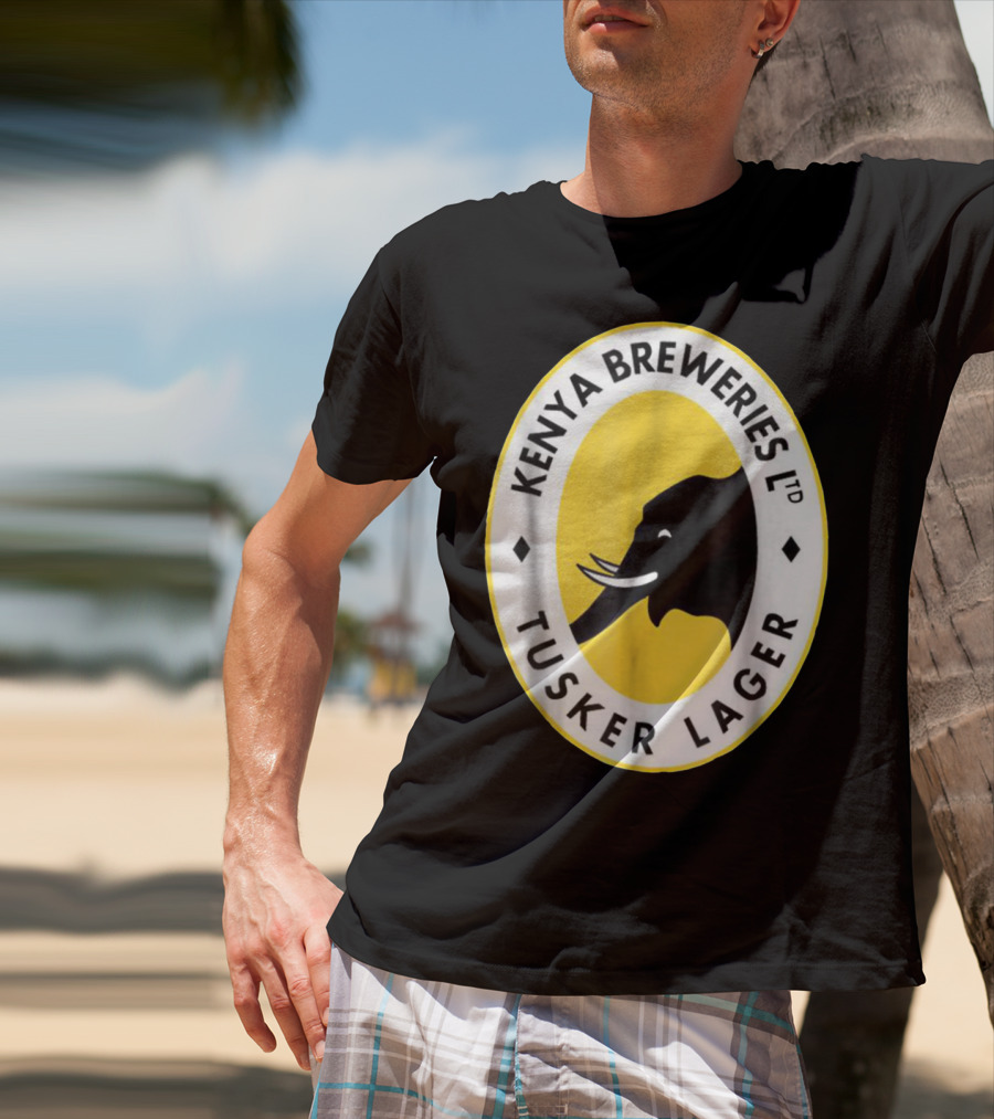 Kenya Breweries Ltd Tusker Lager African Elephant Icon T-Shirt
