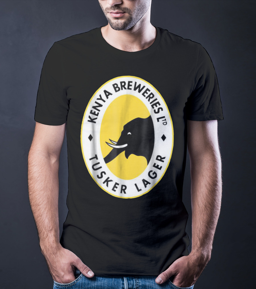 Kenya Breweries Ltd Tusker Lager African Elephant Icon T-Shirt