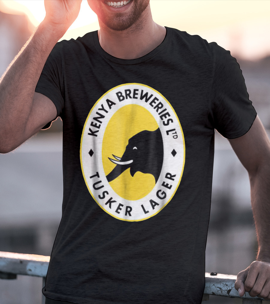 Kenya Breweries Ltd Tusker Lager African Elephant Icon T-Shirt