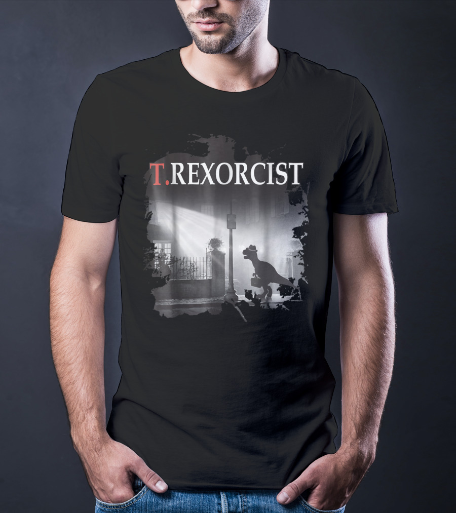 T. Rexorcist Tyrannosaurus Rex Dinosaur Movie T-Shirt