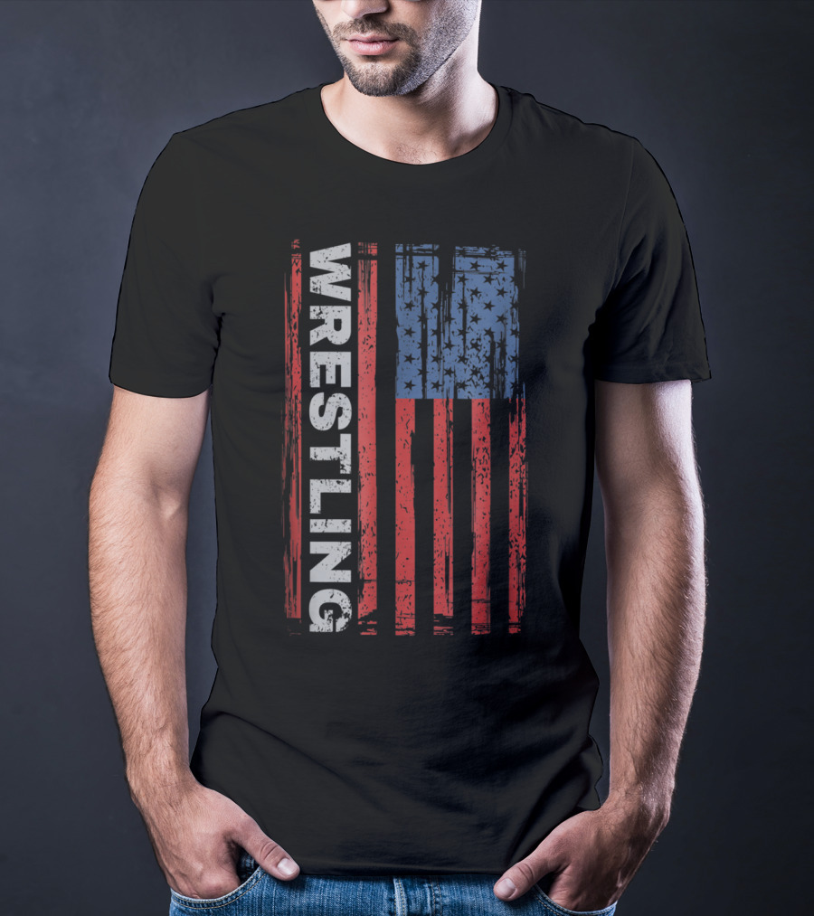 Wrestling USA Flag T-Shirt