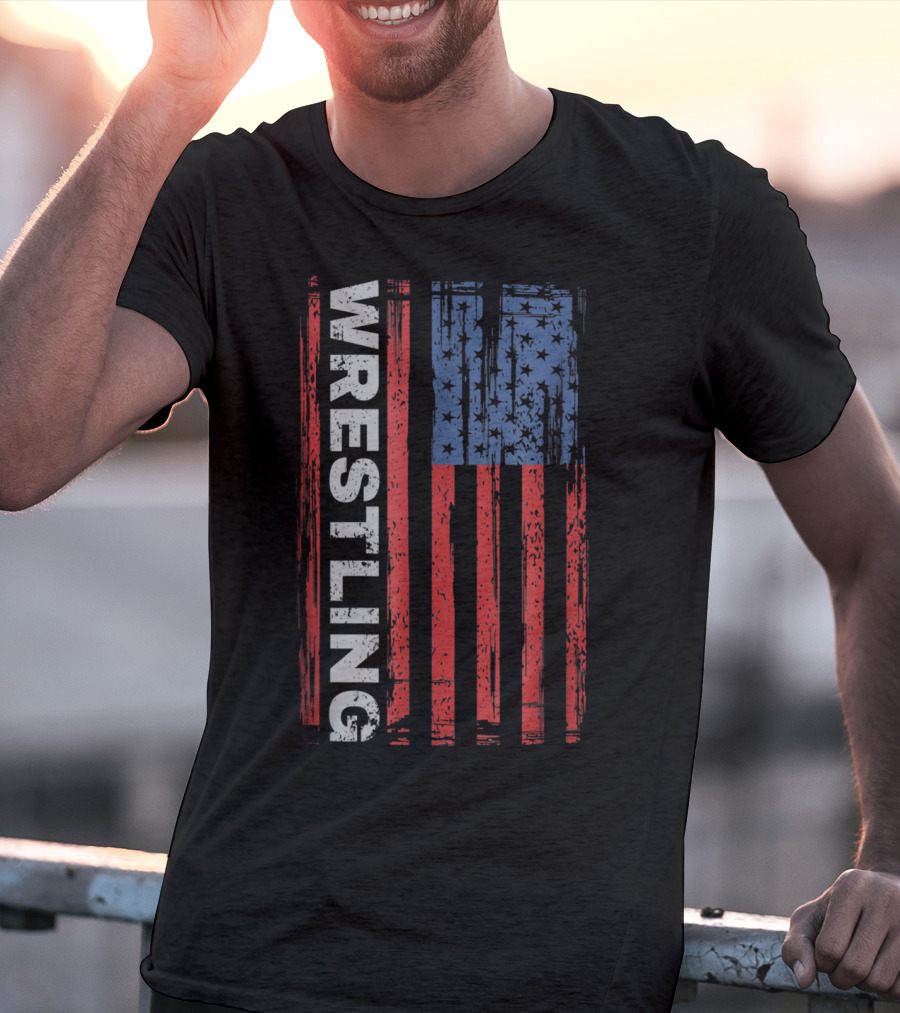 Wrestling USA Flag T-Shirt