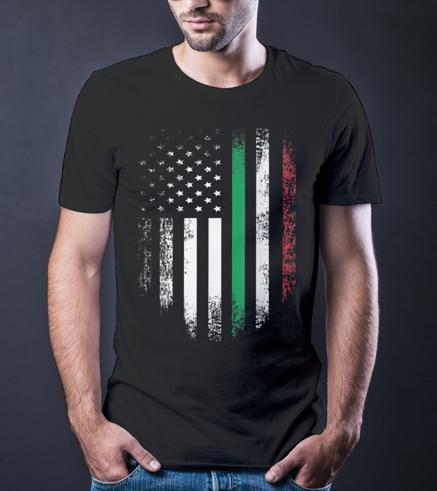 Vintage Italian Roots American Grown Italia USA Flag Colors T-Shirt