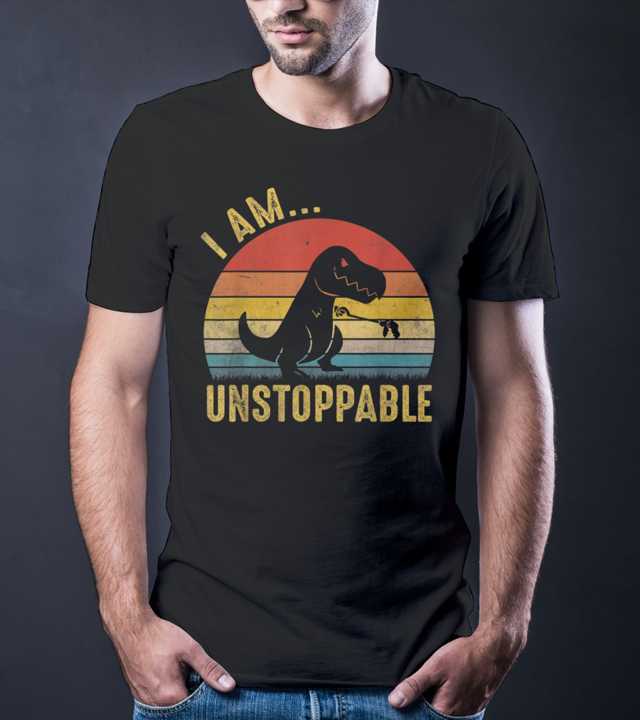 I Am Unstoppable Vintage Funny Rex Dinosaur T-Shirt