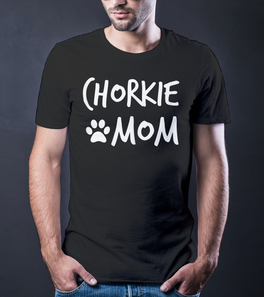 Chorkie Mom Chihuahua Yorkie Pawprint T-Shirt
