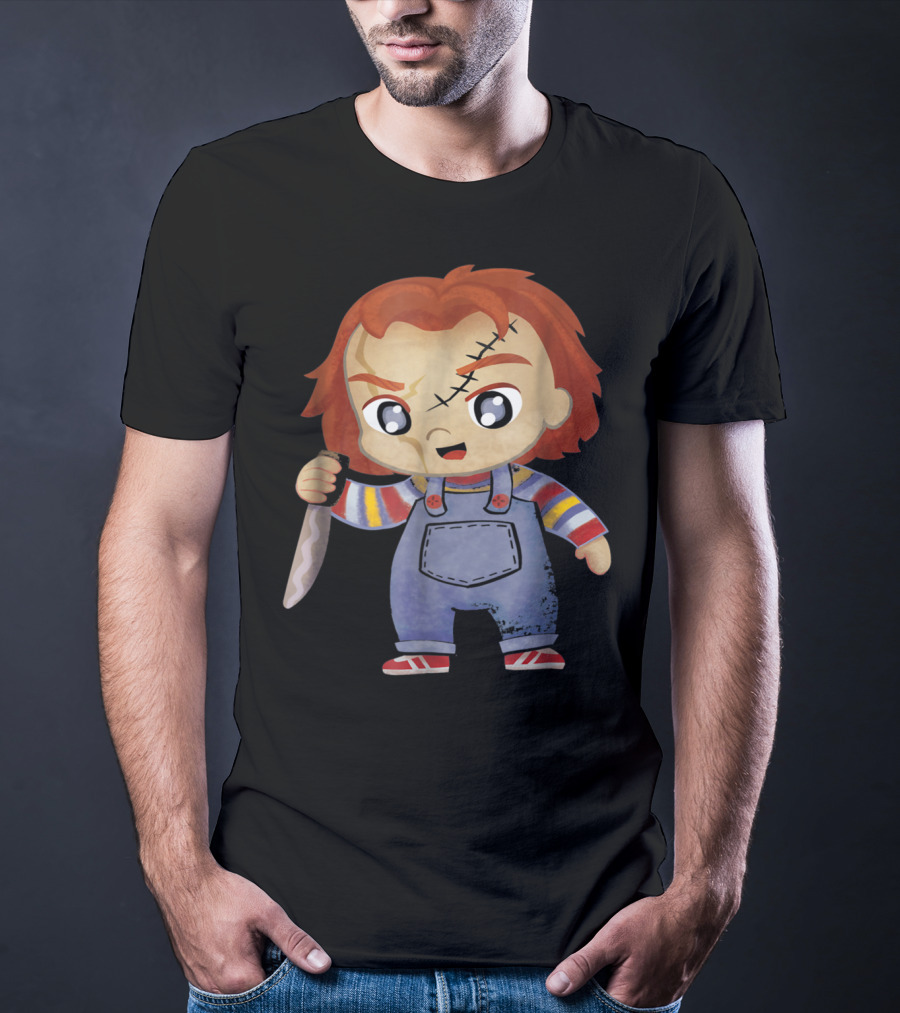 HC Chucky Childs Play Cute Knife-Wielding Doll Character T-Shirt