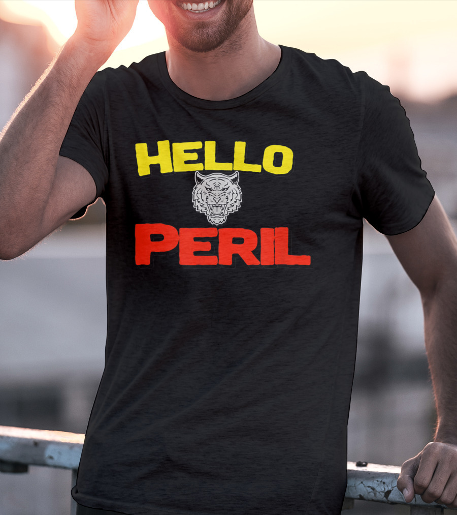 Hello Peril Band Logo Tiger Head T-Shirt