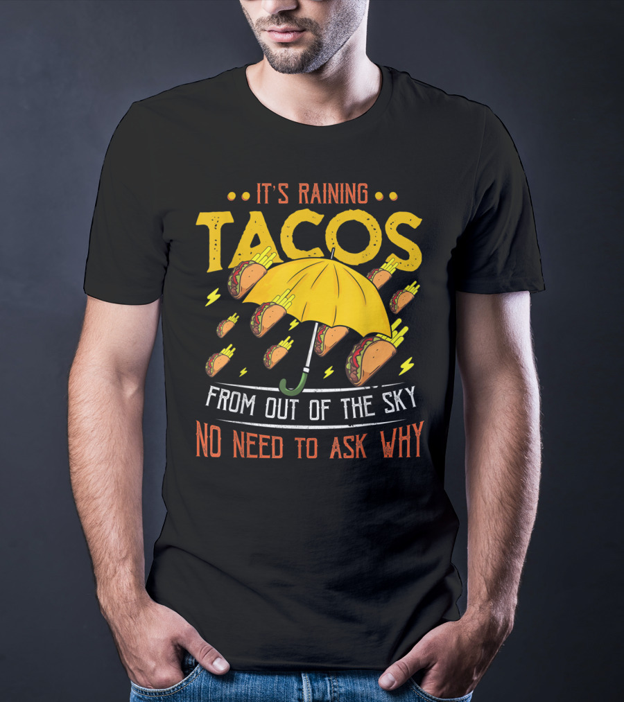 It's Raining Tacos From Out Of The Sky No Need To Ask Why T-Shirt