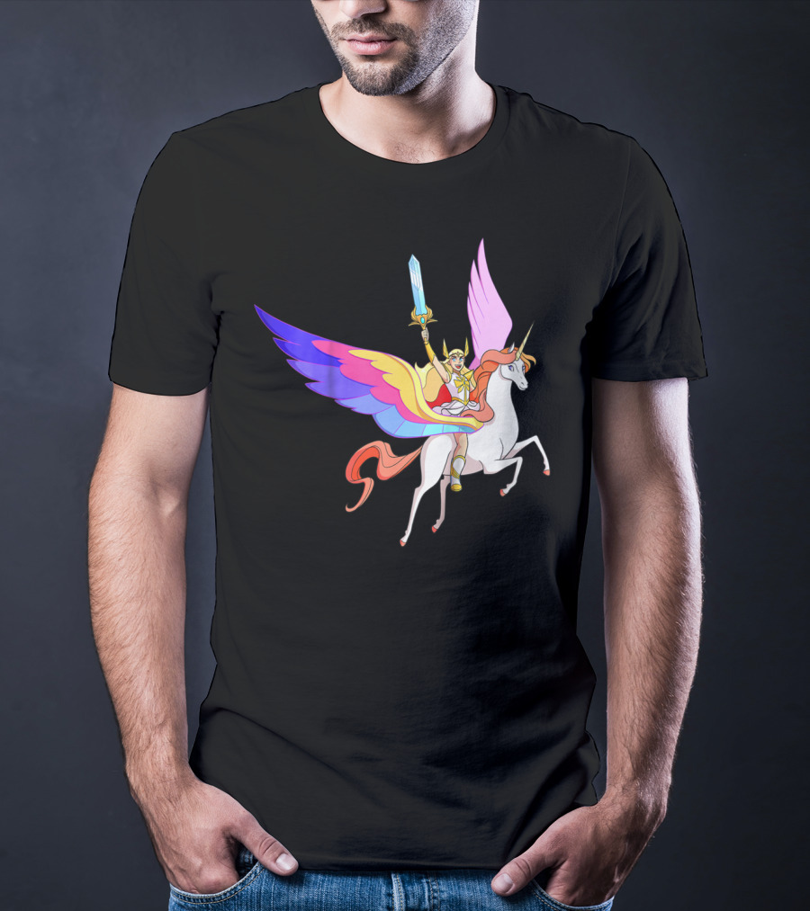 She Ra Kids DreamWorks Action Adventure With Swift Wind Pegasus T-Shirt