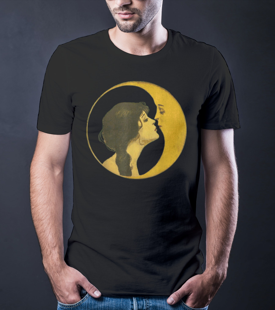 Kiss The Man On The Moon Vintage Celestial T-Shirt