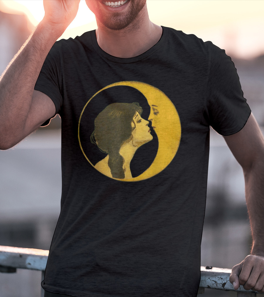 Kiss The Man On The Moon Vintage Celestial T-Shirt