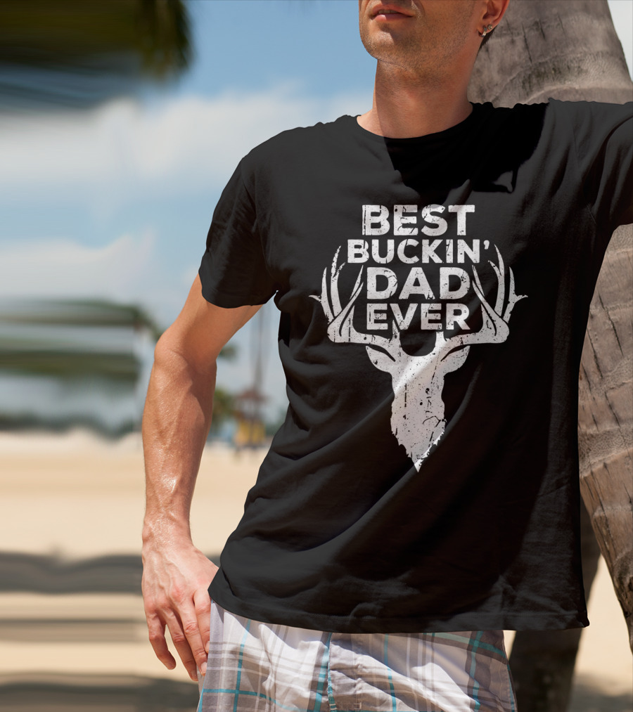 Best Buckin' Dad Ever Deer Hunter Antlers T-Shirt