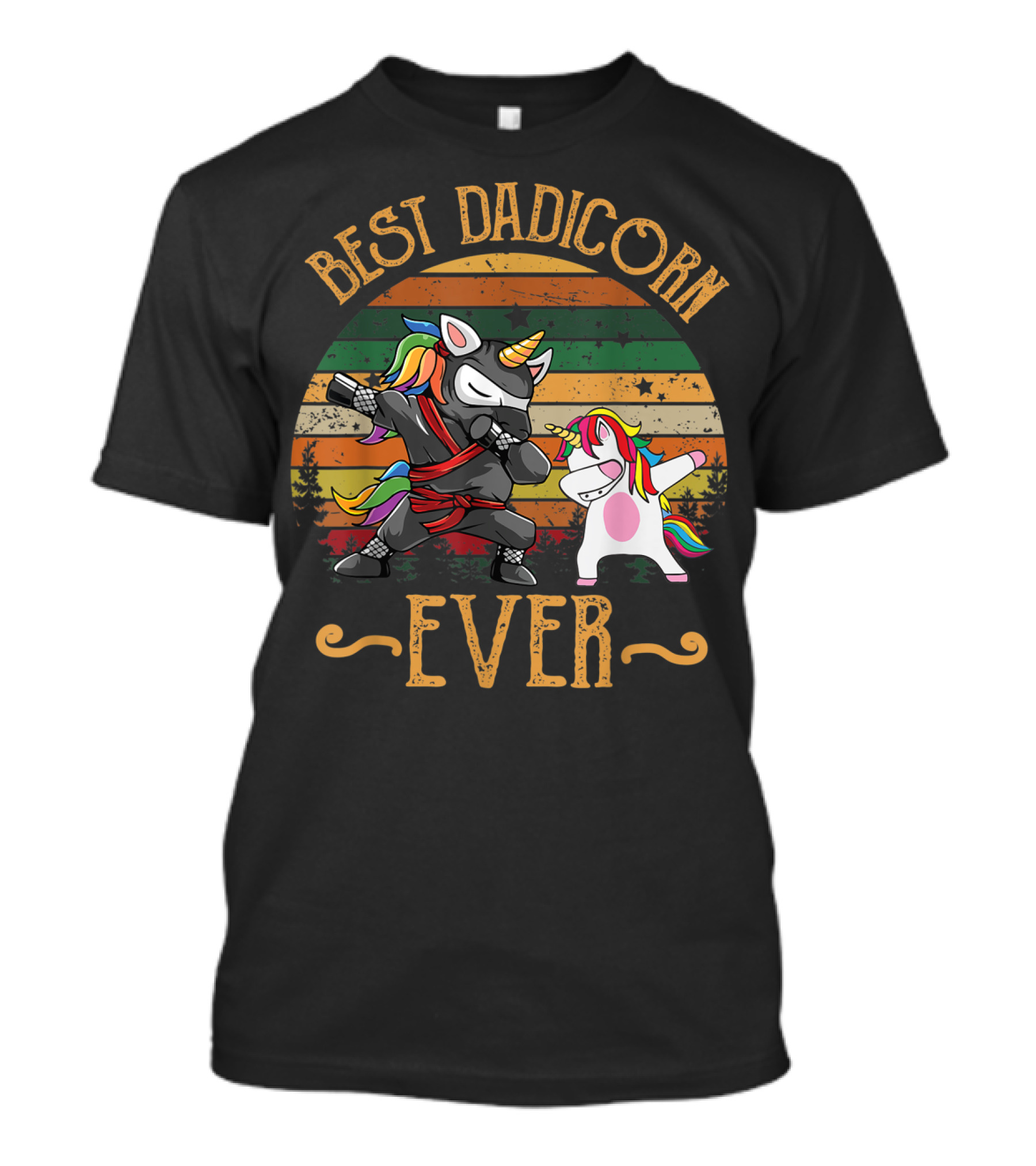 Best Dadicorn Ever Unicorn Dad Baby Fathers T-Shirt
