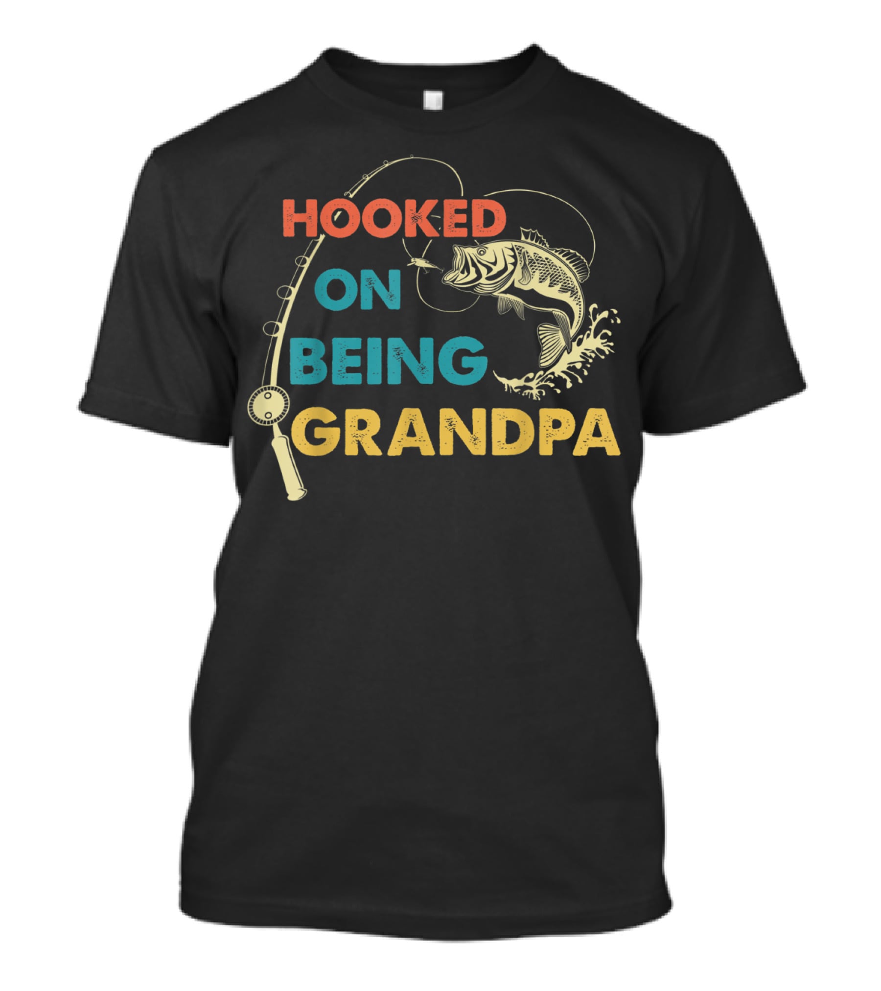 HOOKED ON BEING GRANDPA T-Shirt