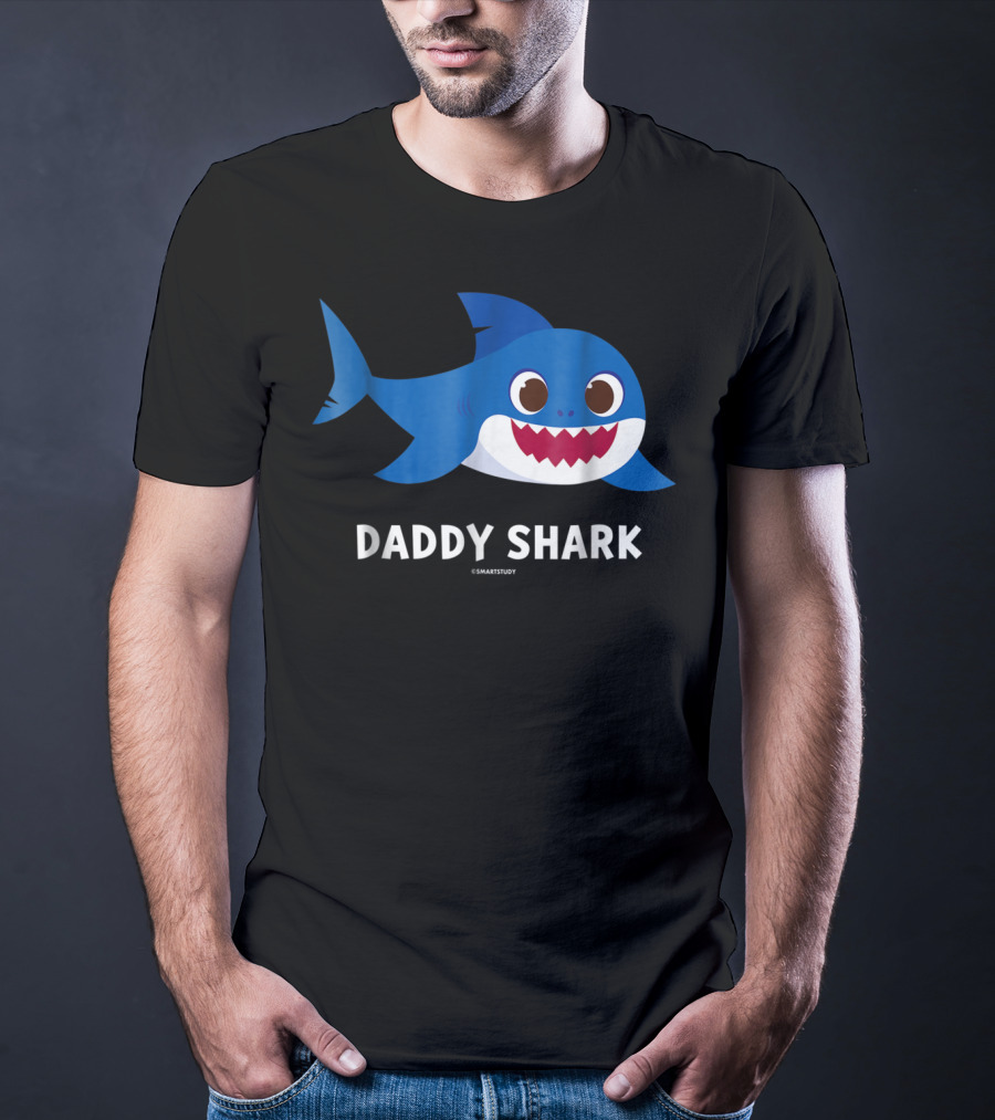 Pinkfong Mens Daddy Shark SmartStudy T-Shirt